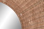 DKD Home Decor Espejo Tropical Marron Ratan Metal 98 x 98 cm