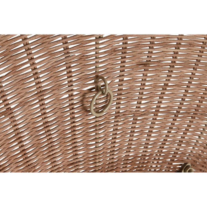 DKD Home Decor Espejo de Ratán y Metal 98x98 cm Natural