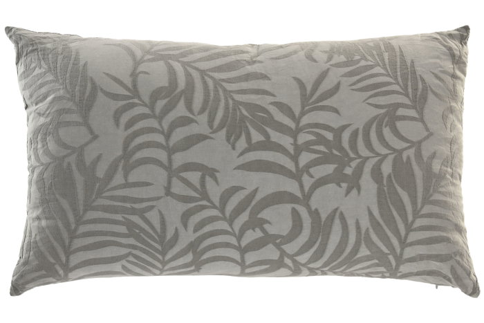 DKD Home Decor Cojín de Algodón Gris Jaquard 70x40 cm DKD Home Decor Cojín de Algodón Gris Jaquard 70x40 cm