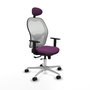 PIQUERAS Y CRESPO Silla de oficina Jorquera Morado/Blanco con Mecanismo Sincro/Traslack