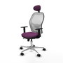PIQUERAS Y CRESPO Silla de oficina Jorquera Morado/Blanco con Mecanismo Sincro/Traslack