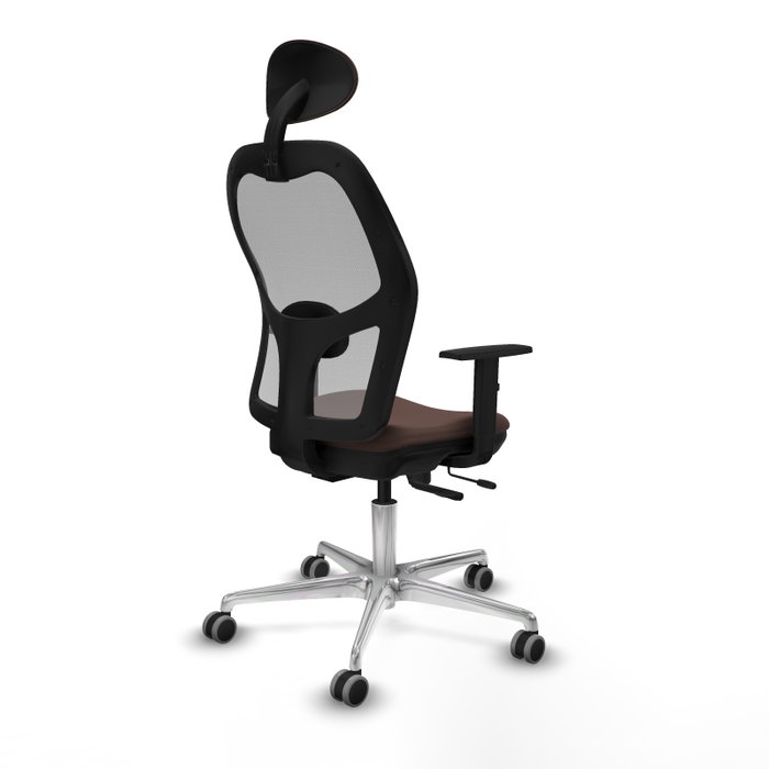 PIQUERAS Y CRESPO Silla de oficina Jorquera con mecanismo Sincro/Traslack Marrón y Gris PIQUERAS Y CRESPO Silla de oficina Jorquera con mecanismo Sincro/Traslack Marrón y Gris