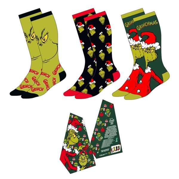 Cerdá Pack de 3 Calcetines The Grinch Talla 38-45 Cerdá Pack de 3 Calcetines The Grinch Talla 38-45