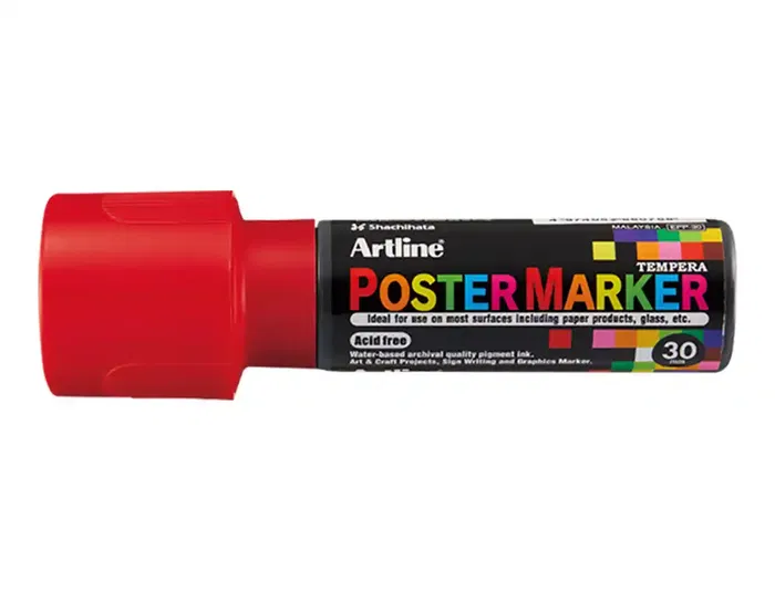 Artline Rotulador EPP-30 Poster Marker Punta Rectangular 30 mm Color Rojo