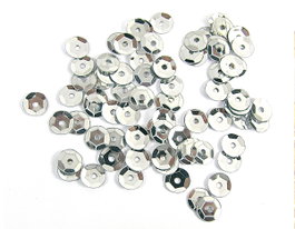 Innspiro Lentejuela plateada plata 7mm 500gr