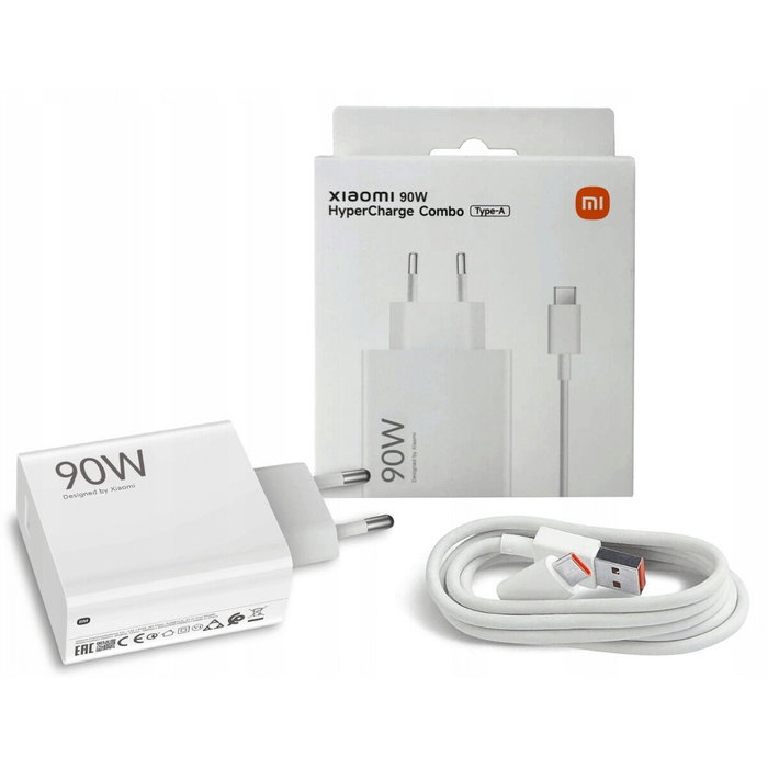 Xiaomi HyperCharge Combo 90W USB-A Blanco con Cable USB-C Xiaomi HyperCharge Combo 90W USB-A Blanco con Cable USB-C