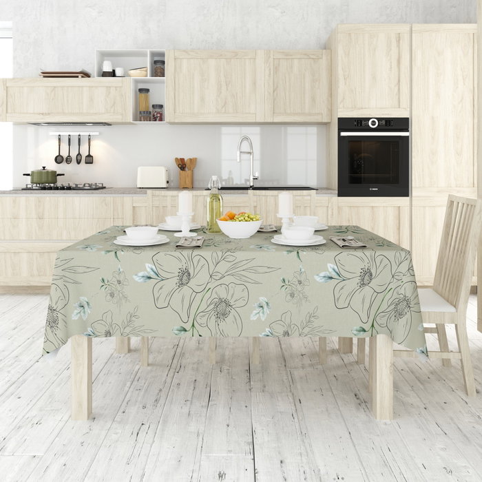 Hermia ASR-TBLCLT25-47 Mantel de Mesa 140 x 300 cm - Lujosa Mezcla 50% Algodón y 50% Poliéster, Elegante y Duradero, Fácil de Cuidar