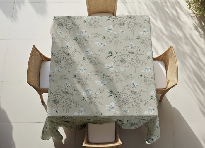 Hermia ASR-TBLCLT25-47 Mantel de Mesa 140 x 300 cm - Lujosa Mezcla 50% Algodón y 50% Poliéster, Elegante y Duradero, Fácil de Cuidar