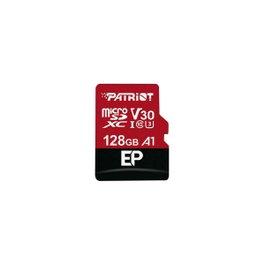 Patriot EP 128 GB microSDXC (negro/rojo, UHS-I U3, Class 10, V30, A1)