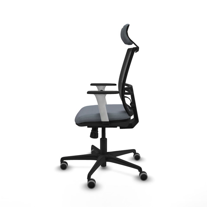 PIQUERAS Y CRESPO Silla de oficina Yunquera con mecanismo Sincro, Gris y Negro