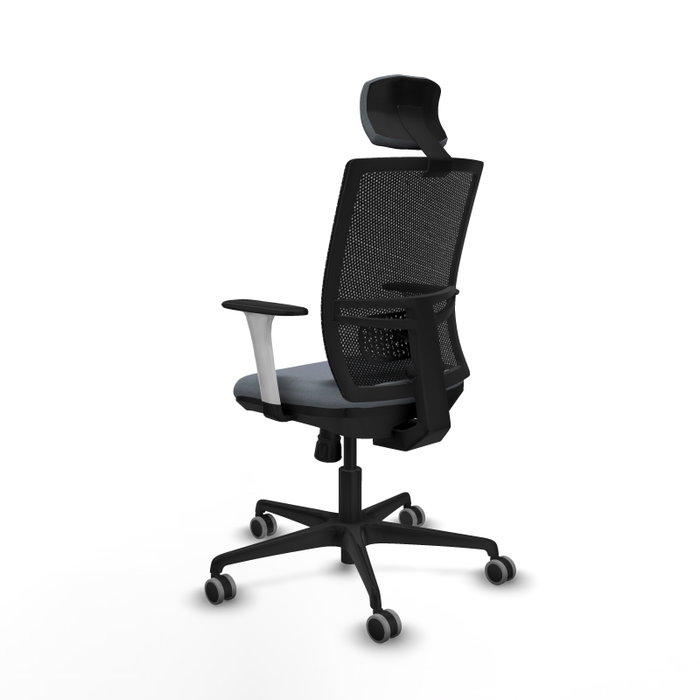 PIQUERAS Y CRESPO Silla de oficina Yunquera con mecanismo Sincro, Gris y Negro