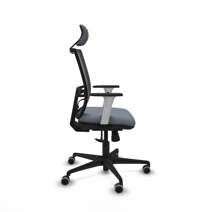 PIQUERAS Y CRESPO Silla de oficina Yunquera con mecanismo Sincro, Gris y Negro