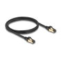 DeLOCK Cable de red RJ45 Cat.6A S/FTP Negro 1 m