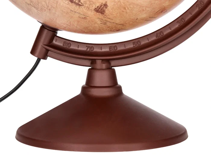 Liderpapel Globo Terraqueo con Luz Físico y Político Estilo Antiguo, Diámetro 26 cm, Esfera Educativa para Hogar y Escuela