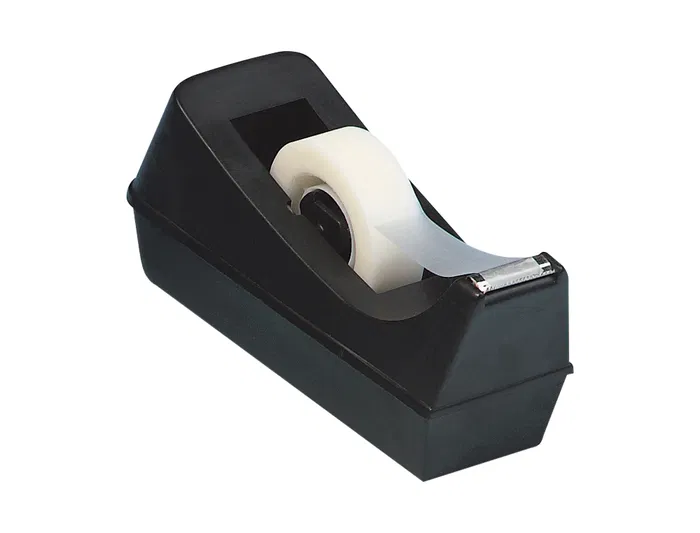 Q-connect Portarrollos de Sobremesa para Cinta de 33 m, Plástico, Color Negro, Ref. Q-connect, 144 x 70 mm Q-connect Portarrollos de Sobremesa para Cinta de 33 m, Plástico, Color Negro, Ref. Q-connect, 144 x 70 mm