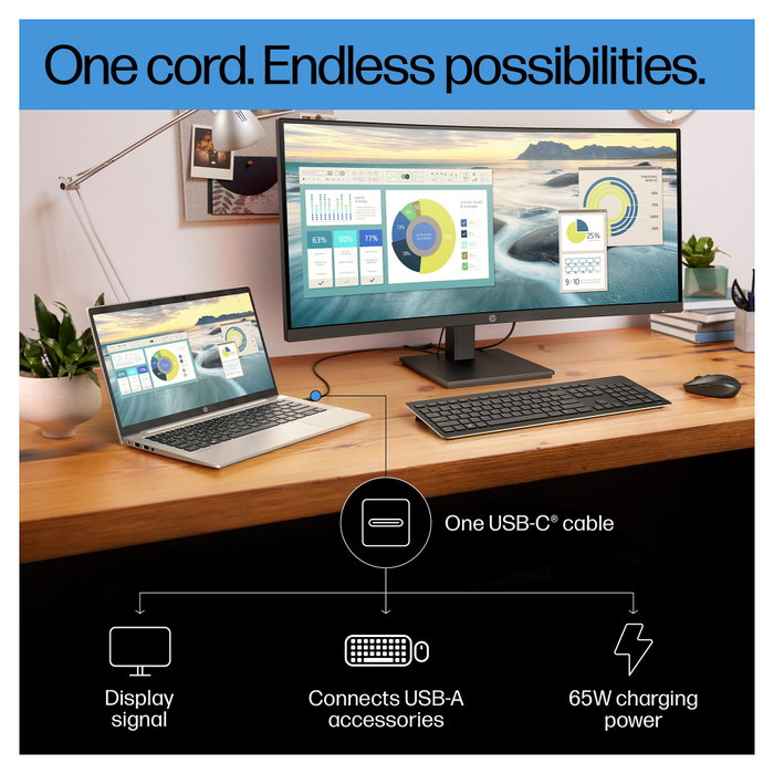 HP P34hc G4 Monitor Curvo WQHD 34 pulgadas USB-C