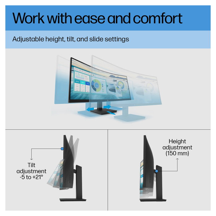 HP P34hc G4 Monitor Curvo WQHD 34 pulgadas USB-C