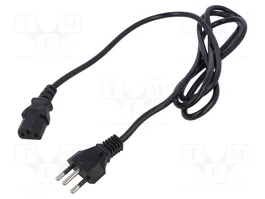 POS Cable de alimentación H03VV-F 3x0,75mm2 1,8m Negro