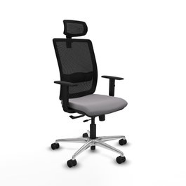 PIQUERAS Y CRESPO Silla de oficina Haches Gris y Negro