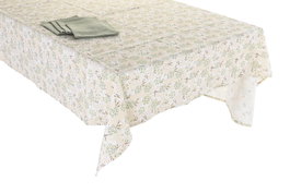 DKD Home Decor Set de 9 Manteles de Algodón Verde 150x250x0,5 cm