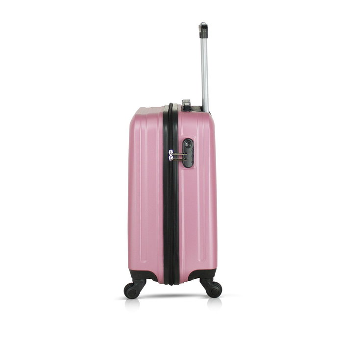 Zoozie Bags Maleta 6578 Oro Rosa ABS con Cierre Codificado y Ruedas 360, Elegante y Duradera, 37L, 57x34x25 cm