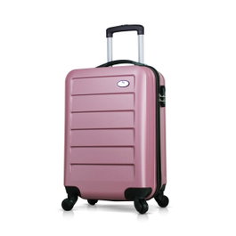 Zoozie Bags Maleta 6578 Oro Rosa ABS con Cierre Codificado y Ruedas 360, Elegante y Duradera, 37L, 57x34x25 cm