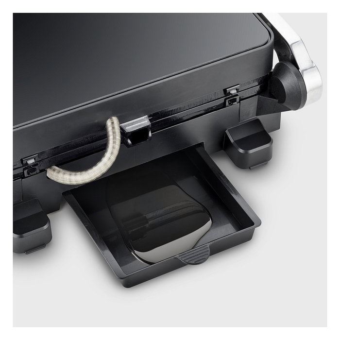 Severin KG 2399 Comfort Kontaktgrill, Plancha de Contacto Eléctrica de Placas Cerámicas Desmontables 1800W, 230°C, Negro y Acero Inoxidable