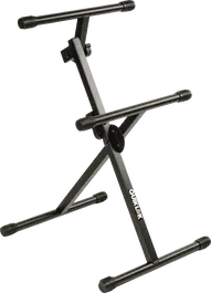 QUIKLOK Soporte Amplificador/Monitor Ajustable Formato "X" Negro Acero, Altura 708-843mm, Carga 67.9kg