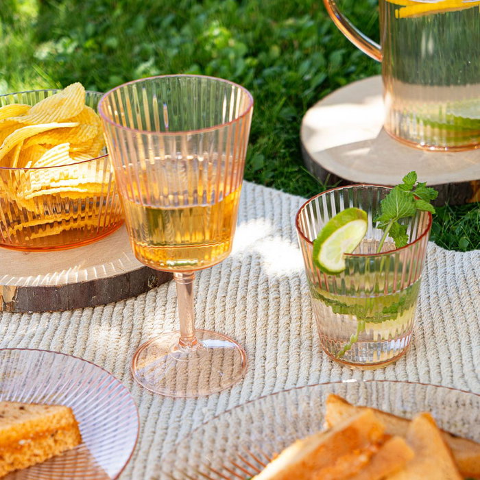 Ensaladera Poliestireno Sunset Coral Quid 25 cm