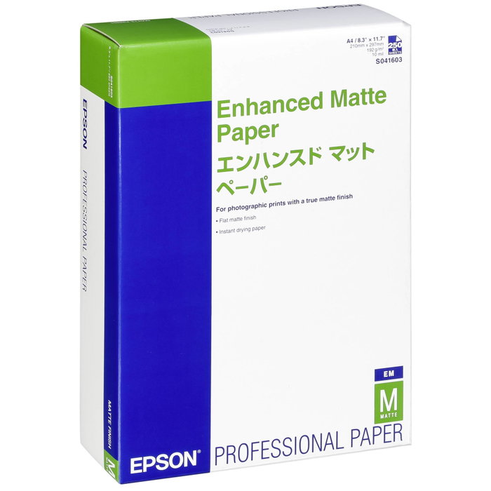 Epson Enhanced Matte Paper A4, 250 hojas, 192g/m² Blanco
