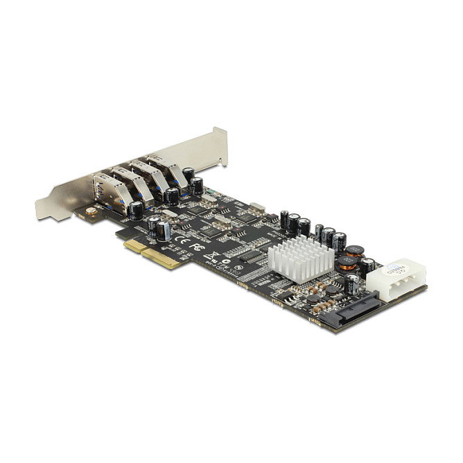 DeLOCK 89365 Tarjeta Adapter USB 3.0 PCIe Interna de 4 Puertos, USB 3.2 Gen 1 (5 Gbit/s), Compatible con Windows y Linux