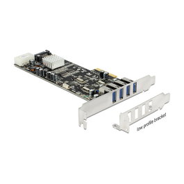 DeLOCK 89365 Tarjeta PCI Express x4 a 4 x USB 3.2 Gen 1 de 5 Gbps Low Profile