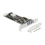 DeLOCK 89365 Tarjeta PCI Express x4 a 4 x USB 3.2 Gen 1 de 5 Gbps Low Profile