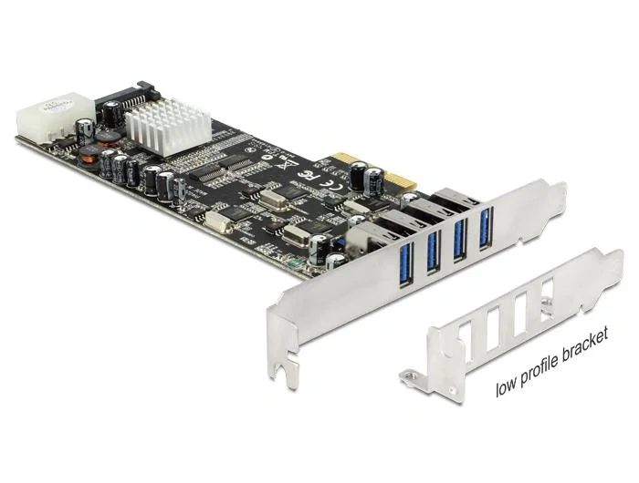 DeLOCK 89365 Tarjeta y Adaptador de Interfaz Interno USB 3.2 Gen 1 (3.1 Gen 1) PCIe DeLOCK 89365 Tarjeta y Adaptador de Interfaz Interno USB 3.2 Gen 1 (3.1 Gen 1) PCIe