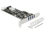 DeLOCK 89365 Tarjeta y Adaptador de Interfaz Interno USB 3.2 Gen 1 (3.1 Gen 1) PCIe
