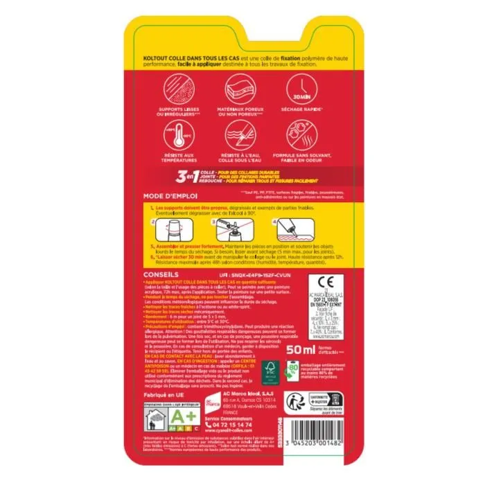 Cyanolit CYA3045203001482 Pegamento Fijador y Sellador Blanco Blíster 50 ml Ideal Pequeñas Reparaciones Resistente Cyanolit CYA3045203001482 Pegamento Fijador y Sellador Blanco Blíster 50 ml Ideal Pequeñas Reparaciones Resistente