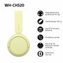 Sony WH-CH520Y Auriculares Inalámbricos Supraaurales Amarillo