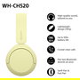 Sony WH-CH520 Audífonos Inalámbricos Bluetooth On-Ear de Diadema, Color Amarillo