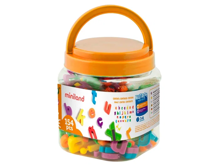 Miniland Juego Letras Minúsculas Magnéticas Bote 154 Piezas