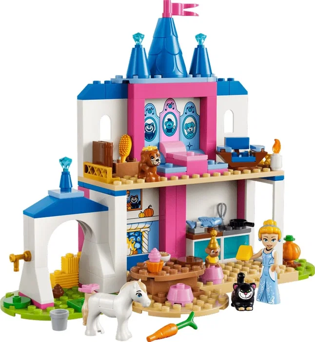 Lego Disney Castillo de Cenicienta y Amigos Animales 43283, Juguete de Construcción, +4 Años, 149 Piezas
