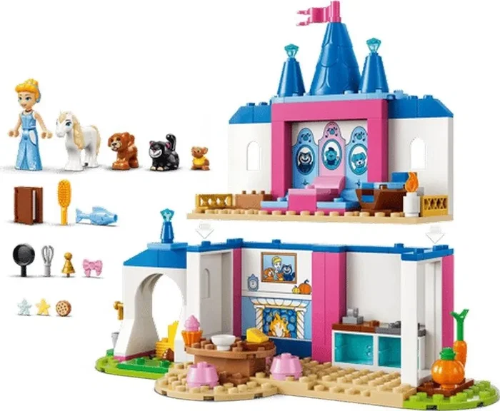 Lego Disney Castillo de Cenicienta y Amigos Animales 43283, Juguete de Construcción, +4 Años, 149 Piezas