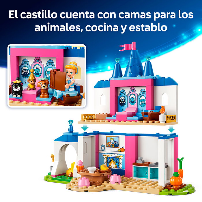 Lego Disney Castillo de Cenicienta y Amigos Animales 43283, Juguete de Construcción, +4 Años, 149 Piezas