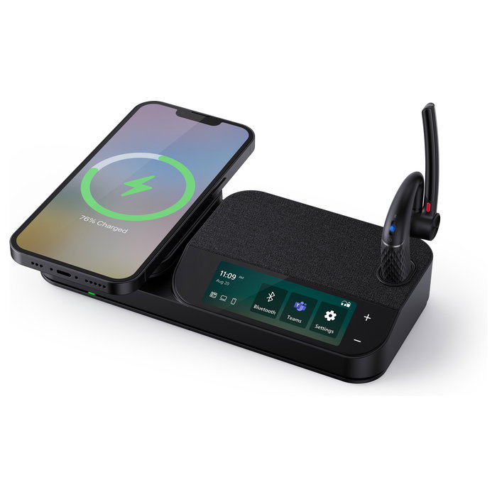 Yealink BH71 Auriculares Bluetooth Inalambricos para Oficina o Centro de Llamadas, Estilo Intraaural, 10 Horas de Bateria, Color Negro