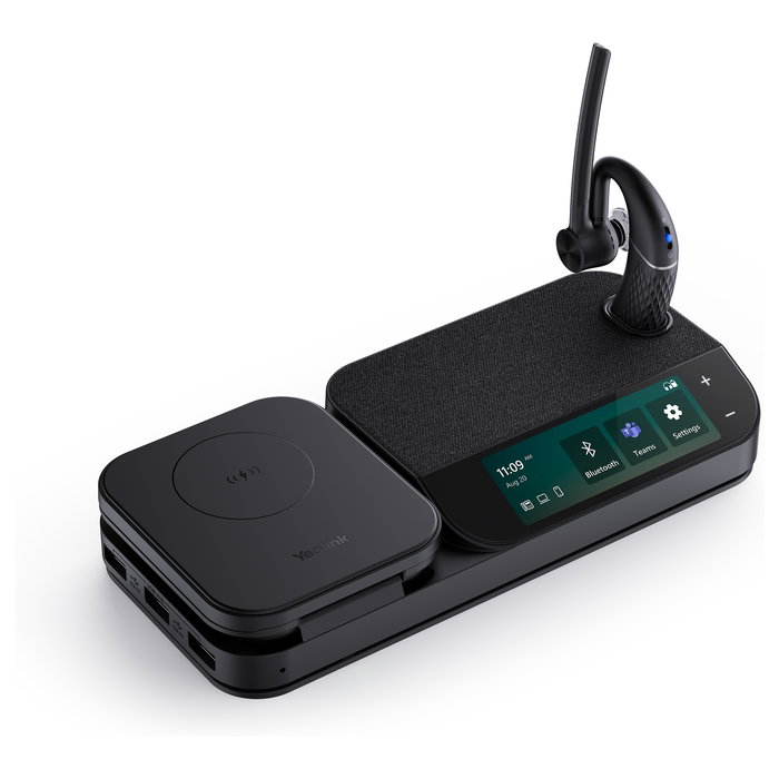 Yealink BH71 Auriculares Bluetooth Inalambricos para Oficina o Centro de Llamadas, Estilo Intraaural, 10 Horas de Bateria, Color Negro