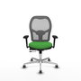 PIQUERAS Y CRESPO Silla de oficina Jorquera con mecanismo Sincro/Traslack, Verde y Gris