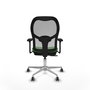 PIQUERAS Y CRESPO Silla de oficina Jorquera con mecanismo Sincro/Traslack, Verde y Gris