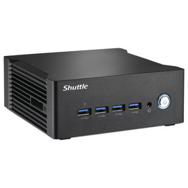 Shuttle NA10H7 Nano PC Barebone Mini PC AMD Ryzen 7 8845HS 8 Núcleos, Radeon 780M, 2x SO-DIMM DDR5, 1x M.2 NVMe, 4K, WiFi 6, Windows 11, 1L, Negro