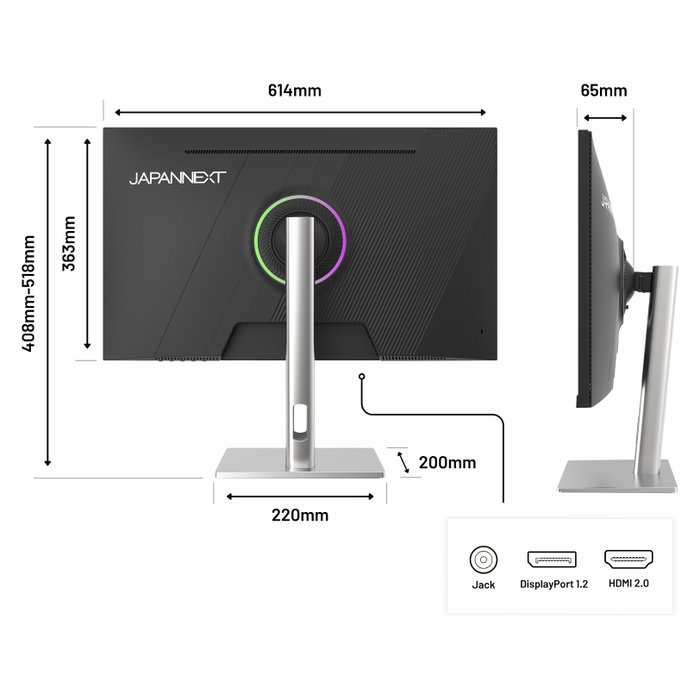 JAPANNEXT JN-I270FHD200F-HSP Monitor Gaming 27 Pulgadas Full HD Plata JAPANNEXT JN-I270FHD200F-HSP Monitor Gaming 27 Pulgadas Full HD Plata