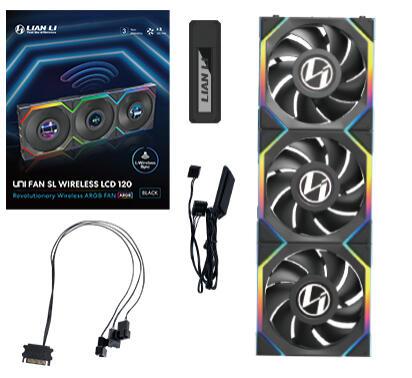 Lian Li UNI FAN SL Wireless LCD 120 ARGB Black 3-pack Lian Li UNI FAN SL Wireless LCD 120 ARGB Black 3-pack