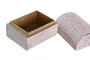DKD Home Decor Joyero Set de 2 Piezas Verde Menta y Rosa Palo 7.5 x 8 x 10 cm